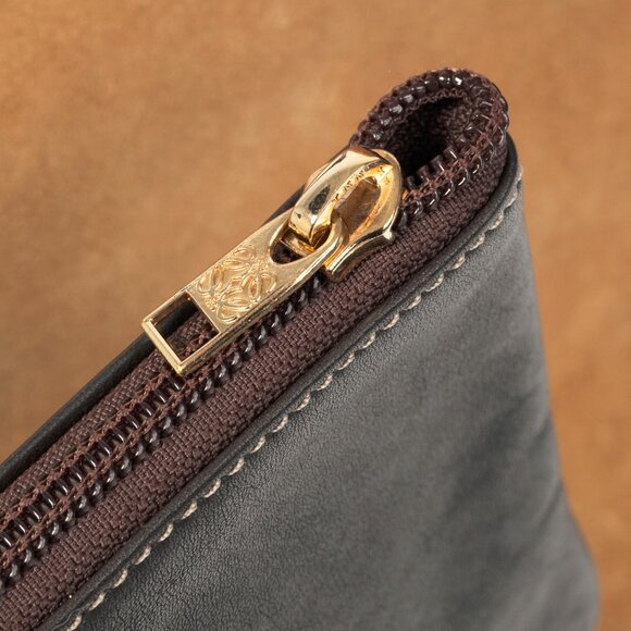 Loewe Amazona Oro Suede & Marron Leather Tote Bag - Picture 7 of 13